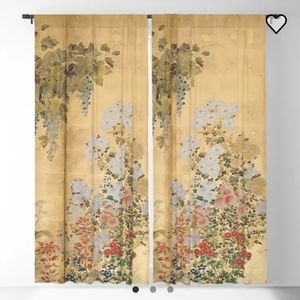1 Panel - Japanese Edo Period Gold Leaf Screen Curtain